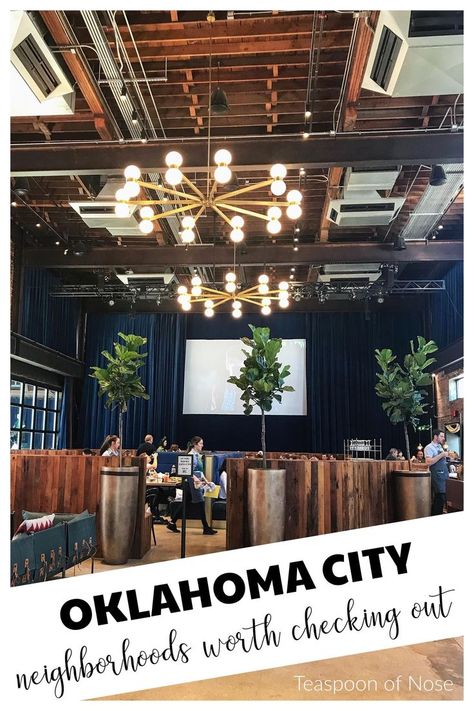 OKC has pockets of cute shops and great food that aren't immediately obvious. Here are a few of our favorite Oklahoma City neighborhoods! Love Cafe, Travel Oklahoma, Red Dirt, Concert Venue, City Museum, French Bistro, All I Ever Wanted, Meet Friends, Art Deco Architecture