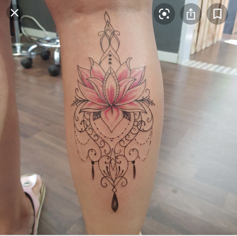 Back Leg Tattoos Women Calves, Lotus Mandala, Art Tattoos, Tattoo Photo, Dreamcatcher Tattoo, Future Tattoos, Tattoo Photos, Body Art Tattoos, Geometric Tattoo