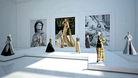 Valentino’s Modern Museum - The New York Times Fashion Studio Interior, Fashion Installation, Fashion Museum, Museum Display, Museum Exhibition Design, Fashion Displays, Art Gallery Interior, Museum Fashion, Digital Museum