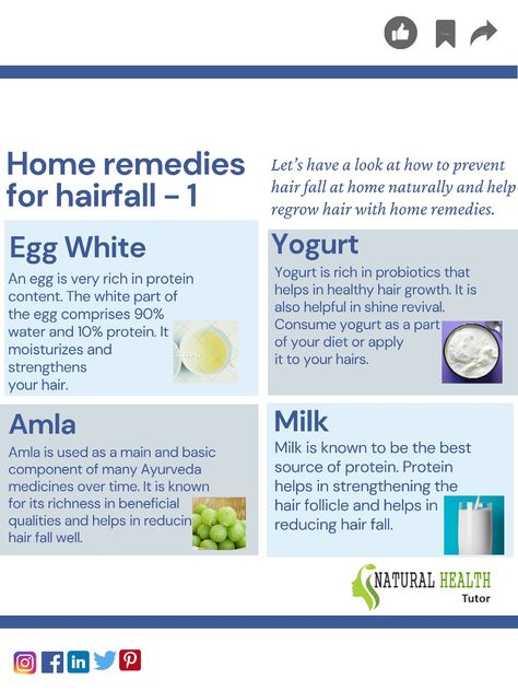 Hairfall is one of the major and severe problems encountered by a lot of people. The severity of hair fall may range from low to high and may vary for everyone. @naturalhealthtutor #hairfall #hair #hairloss #haircare #hairtreatment #hairgrowth #hairfallsolution #naturalcure #naturalremedies #homeremedies #naturalhomeremedies #organiccure #diy #naturaltutor #herbalremedies Causes Of Hair Fall, Hair Fall Solution, Protein Yogurt, Rich In Protein, Healthy Hair Growth, Hair Fall, A Lot Of People, Natural Home Remedies, Herbal Remedies