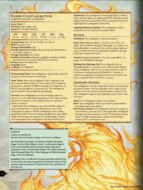 Fire Elemental, Dungeons And Dragons Races, Dnd Stats, Dnd Stories, Superhero Stories, Dungeon Master's Guide, Dnd Classes, Dungeons And Dragons 5e, Dnd 5e Homebrew