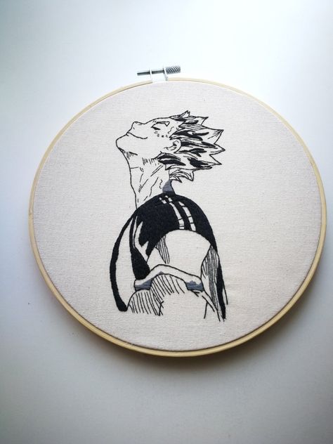 Haikyuu Embroidery, Manga Embroidery, Thomas Romain, Dad Drawing, French Anime, Haikyuu Bokuto, Anime Artist, Anime Embroidery, Clothes Embroidery Diy