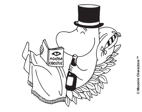 10 wonderful facts about Moominpappa that'll make you love him even more - Moomin, Finland Moomin Papa, Moomin Tattoo, Moomin Valley, Glass Engraving, Tove Jansson, Fancy Hats, Weird Creatures, Agatha Christie, Colouring Pages