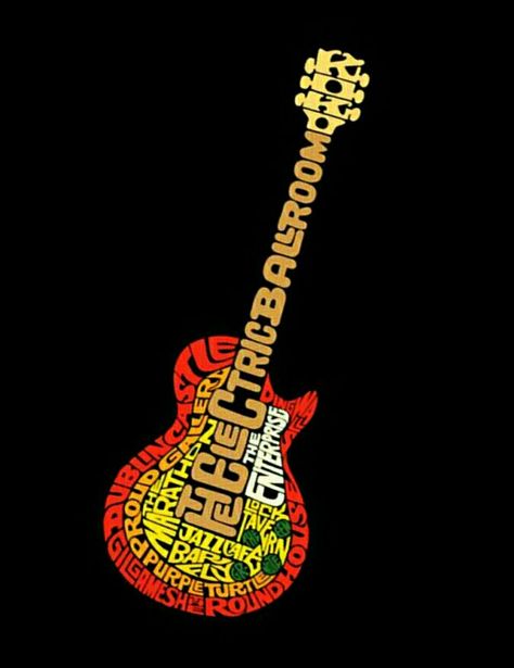 Typography 2023, Guitar Vector, Guitar Tattoo, Typographic Art, Typography, Guitar, Quotes, Quick Saves, Art