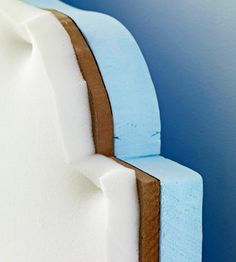 Upholstered Headboard How-To  I made one already, but it is square and I didn't use mdf. Make Your Own Headboard, Headboard Projects, Headboard Tutorial, Diy Headboard Upholstered, Fabric Headboard, Diy Headboards, Diy Headboard, Padded Headboard, Bedroom Headboard