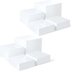 Set of 8 Acrylic Cube Display Box Risers Food Buffet Riser For Table, Retail Showcase, Catering, Cakes, Collectibles, Toys, Jewelry, Cosmetics, Crystal Decor Container, Stackable Nesting Stands Cube Display, Collectibles Toys, Catering Display, Food Buffet, Retail Signs, Cosmetic Containers, Buffet Food, Crystal Decor, Buffet Table