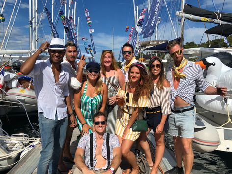 Riviera Theme for The Yacht Week Croatia #tyw #theyachtweek #croatia Croatia Yacht Week, Croatia Outfits, Yacht Week Croatia, Croatia Yacht, Yacht Prices, Yacht Outfit, Sailing Croatia, Yacht Week, Sales Girl