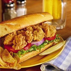 Deep Fried Oysters, Cheese Steaks, Po Boy Sandwich, Fried Oyster, Oyster Recipes, Fried Oysters, Creole Recipes, Burgers Sandwiches, Cajun Recipes