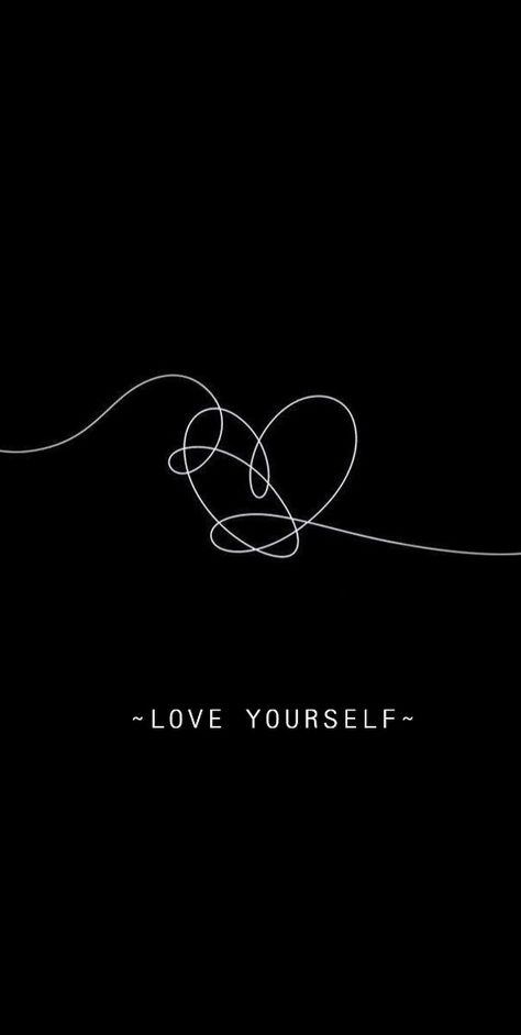 Bts Dark Aesthetic Wallpaper, Bts Inspired Wallpaper, Bts Dark Wallpaper, Love Yourself Logo, Bts Quotes Wallpaper, Love Yourself Wallpaper, Bts Wall Art, Simplistic Wallpaper, Bts Dark