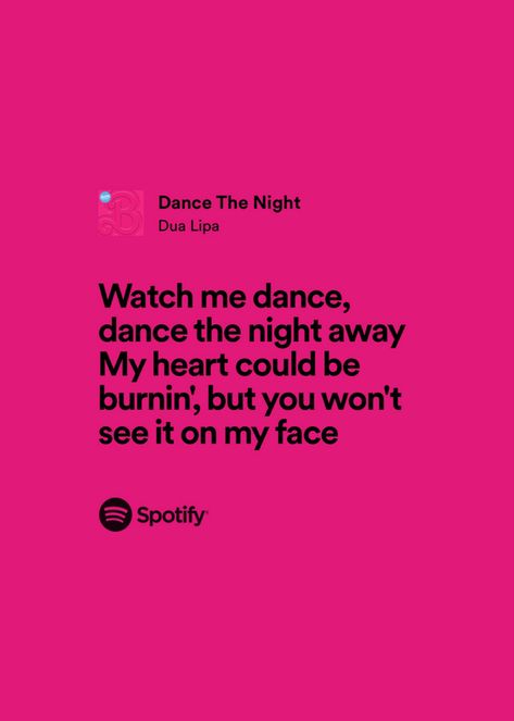 Dance The Night Dua Lipa, Barbie Song, Nights Lyrics, Spotify Songs, Barbie Quotes, Aesthetic Things, Aesthetic Pink, Dua Lipa, Piece Of Me