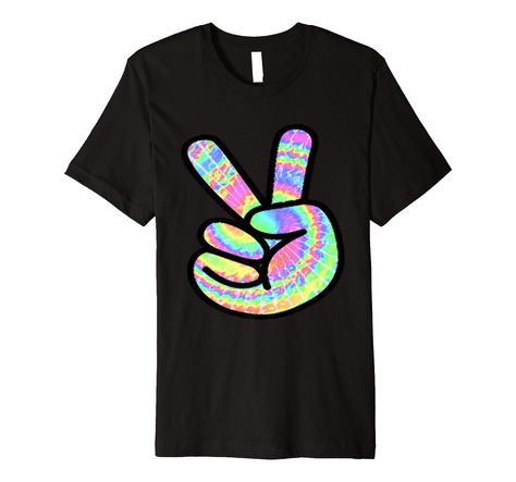 Tie Dye Peace Sign Shirt Colorful Tye Dye Hippie Fingers Premium T-Shirt>>> Details can be found by clicking on the image. (This is an affiliate link) #girlstiedye Tie Dye Peace Sign, Look Hippie, Peace Sign Shirt, Peace Sign Shirts, Hippie T Shirts, Girls Tie, Tie Dye T Shirts, Peace Sign, Dye T Shirt