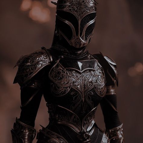 Knight Aesthetic Female, Suit Of Armor Aesthetic, Female Armor Aesthetic, Medevil Aesthetic Outfits, Woman Knight Aesthetic, Female Villain Outfit, Female Knight Aesthetic, Lady Knight Aesthetic, Womens Armor