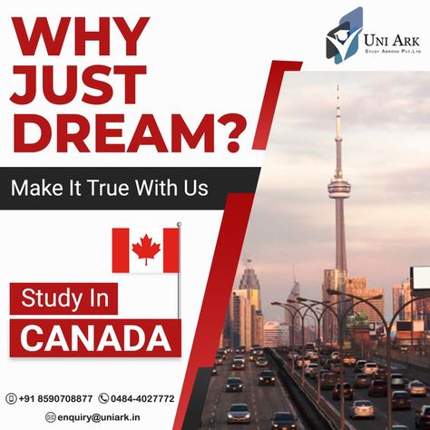 Study In Canada Poster, Study In Canada, Education Poster Design, Visa Canada, Media Poster, Work Abroad, Social Media Poster, Video Ideas, Educational Consultant