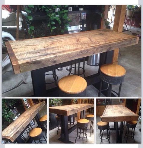 New Kitchen Table for corner nook. Top Table Ideas, High Top Table Kitchen, Diy Kitchen Table, Pub Design, High Top Tables, Pub Set, Pub Table Sets, Bar Table Sets, Small Bar