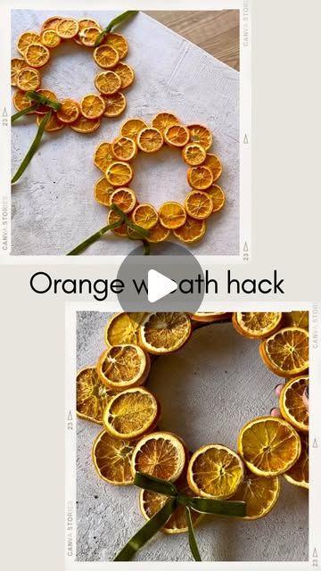 Orange Slice Decor, Orange Slice Christmas, Diy Christmas Bows, Diy Xmas Decor, Easy Christmas Craft, Christmas Bows Diy, Rings To Make, Orange Slice, Twig Wreath