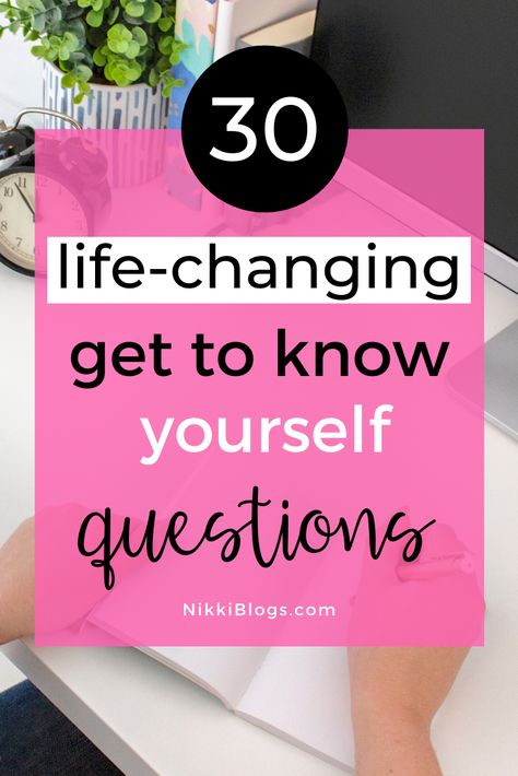 Find 30 questions to get to know yourself. Achieve personal development with a better understanding of you using these as journal prompts to grow once a day or to answer in one sitting. Use this list of journal questions for self discovery and challenge yourself to become the best version of you around! #selfdiscovery #selflove #selfcare #journal #personalgrowth Questions To Find Yourself, Questions To Get To Know Yourself, Questions For Self Discovery, Motivation Questions, Selfcare Journal, Getting To Know Yourself, 30 Questions, Get To Know Yourself, Coaching Questions