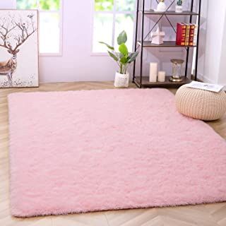 Amazon.com: cute stuff for teen girls bedroom Pink Dorm Room Decor, Girls Room Rugs, Pink Dorm Rooms, Fluffy Rugs, Pink Dorm, Soft Shag, Boy Girl Room, Fluffy Rug