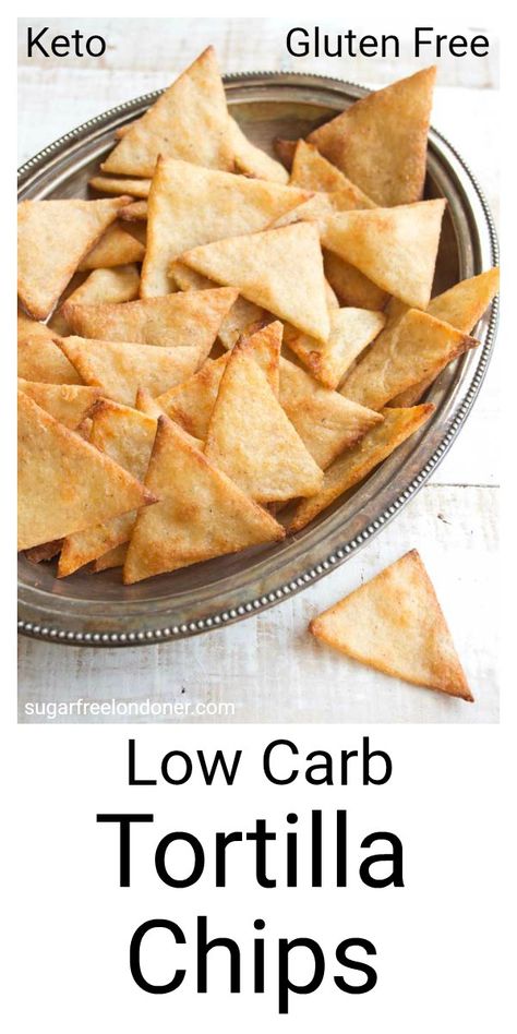 Crispy, crunchy and perfect for dipping! These Keto low carb tortilla chips taste just as good as the real thing, but with a fraction of the carbs. #lowcarb #keto #lchf #snack #tortillachips #healthyrecipe #lowcarbrecipe #cleaneating #glutenfree Low Carb Tortilla Chips, Comidas Keto, Keto Tortillas, Low Carb Snack, Resep Diet, Low Carb Tortillas, Chips Recipe, Diet Vegetarian, Low Carb Bread