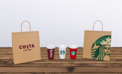 Costa Coffee Cup, Takeout Coffee, Sims 4 Decor, Starbucks Coffee Cups, Starbucks Coffee Cup, Sims 4 Body Mods, Sims 4 Characters, The Sims 4 Download, Create Decor