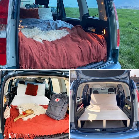 Renault Kangoo Camper Diy, Micro Camper Conversion, Citroen Berlingo Camper, Micro Camper Diy, Berlingo Camper, Vw Caddy Maxi, Kangoo Camper, Camper Beds, Caddy Maxi