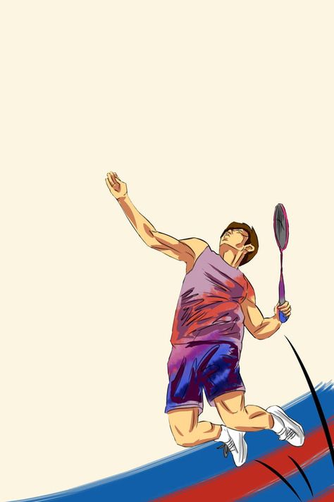 Creative Badminton Admission Poster Background Badminton Cover Page, Badminton Anime Wallpaper, Badminton Illustration Art, Badminton Anime, Badminton Illustration, Badminton Smash, Sports Day Poster, Poster Design Competition, Badminton Match