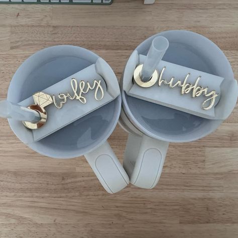 Matching tumbler toppers for the bride and groom 🤵🏻👰🏻‍♀️ Do you own a Stanley tumbler cup? Tumbler Toppers, Stanley Tumbler, Tumbler Cups, Bride And Groom, The Bride, Tumbler, On Instagram, Quick Saves, Instagram