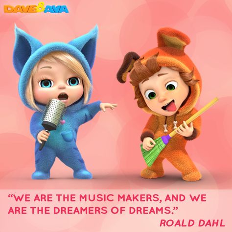 Dave and Ava on Twitter: "✏ “We are the music makers, and ... Dave And Ava Wallpaper, Dave And Ava Characters, Ava Wallpaper, We Are The Music Makers, We Are The Dreamers, Dave And Ava, Roald Dahl Quotes, Baby First Birthday Cake, Merry Christmas Images