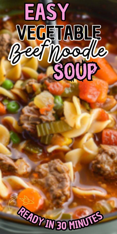 Easy Vegetable Beef Noodle Soup Vegetable Beef Noodle Soup, Chinese Beef Noodle Soup, Meal In A Bowl, Vegetable Noodle Soup, Easy Vegetable Soup, Beef Noodle Soup, Easy Vegetable, Vegetable Beef Soup, Fall Foods