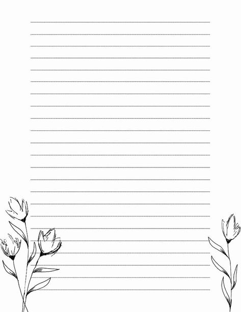 Blank Lined Paper, Free Printable Stationery Paper, Free Paper Printables, Printable Paper Patterns, Writing Paper Template, Stationary Printable, Notes Cover, Printable Lined Paper, Lined Writing Paper