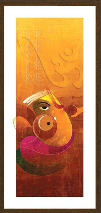 Ganesh Abstract Painting, Ganpati Paintings, Ganesha Artwork, Birthday Banner Background Hd, Shubh Diwali, Sri Ganesh, Ganesh Art Paintings, Modern Art Canvas Painting, Creative Wall Art