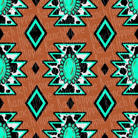 Western Aztec seamless pattern  **This design is a digital download ONLY** Design can be used for both personal and commercial use.  This pattern can be used to make clothes, blankets, tumblers, etc. Western Design Pattern, Sublimation Decals, Aztec Fabric Pattern, Western Journal, Western Motifs, Watch Backgrounds, Free Western Sublimation Designs, Seamless Western Pattern, Western Aesthetic Wallpaper