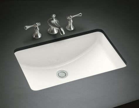 Undermount sink Kohler Sinks, Kohler Sink, Sink Cabinets, Rectangular Sink Bathroom, Sinks Bathroom, Contemporary Bathroom Sinks, Bath Sinks, Undermount Bathroom Sink, Undermount Kitchen Sinks