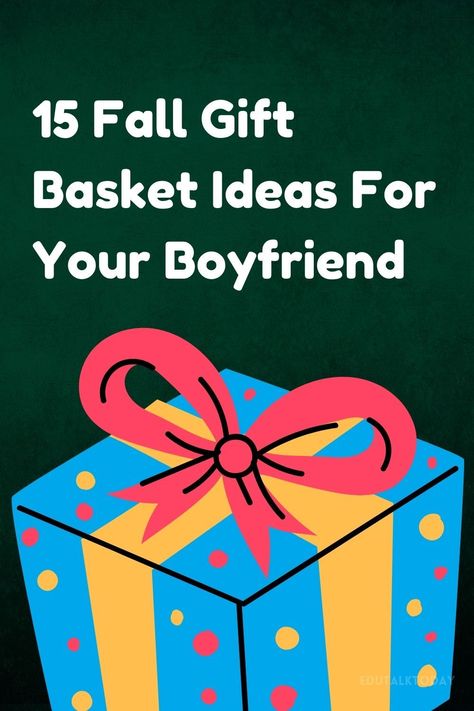 Surprise your significant other with these 15 fall gift basket ideas for your boyfriend. Packed with everything from snacks to grooming products and cozy fall essentials, these baskets are a fun and thoughtful way to show your love and appreciation during the autumn season. Thanksgiving Gift Ideas For Boyfriend, Road Trip Basket, Fall Gift Basket Ideas, Fall Baskets, Ideas For Your Boyfriend, Fall Basket, Fall Gift Baskets, Chocolate Basket, Diy Hot Chocolate