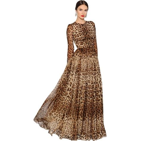 Dolce & Gabbana Women Leopard Printed Silk Chiffon Dress (10 535 BGN) ❤ liked on Polyvore featuring dresses, leopard, ruched cocktail dress, leopard print dresses, leopard cocktail dress, beige long sleeve dress and sheer sleeve dress Beige Long Sleeve Dress, Leopard Cocktail Dress, Gabbana Dress, Dress Leopard, Long Sleeve Cocktail Dress, Silk Chiffon Dress, Leopard Fashion, Leopard Dress, Leopard Print Dress