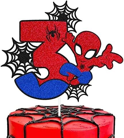 Spider Cartoon, Spiderman Cake Topper, Birthday Cake Decorations, Spiderman Theme, Kids Birthday Party Decoration, 3rd Birthday Cakes, Spiderman Cake, Spiderman Birthday, Cake Card