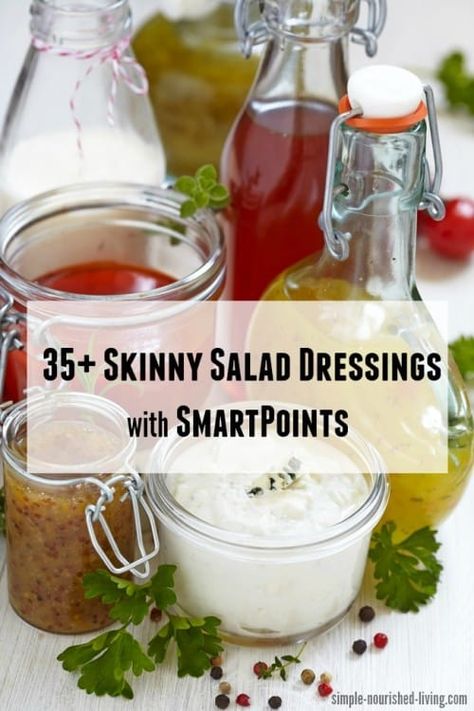 A collection of 35+ light healthy homemade salad dressing recipes with Weight Watchers SmartPoints, low fat, low calorie, nutritional information, skinny Homemade Low Calorie Salad Dressing, Low Calorie Salad Dressing Recipes, Healthy Homemade Salad Dressing Recipes, Low Calorie Salad Dressing, Weight Watchers Salad, Homemade Salad Dressing Healthy, Low Calorie Salad, Salad Dressing Recipes Healthy, Weight Watchers Smart Points