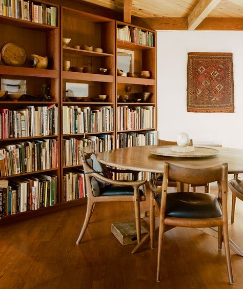 Kay Sekimachi, Dining Room Library, 가을 패션, Home Library, Places And Spaces, Dining Table Chairs, Home Inspo, Home Inspiration, Dining Area