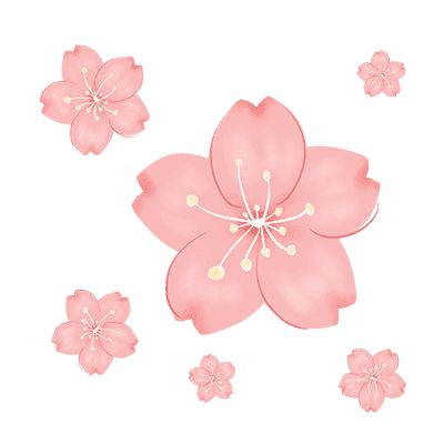 Sakura Flower Icon, Sakura Tree Drawing, Bullet Journal Icons, Spring Icons, Sakura Mochi, Kawaii Icons, Clock Icon, Flower Icons, Sakura Tree