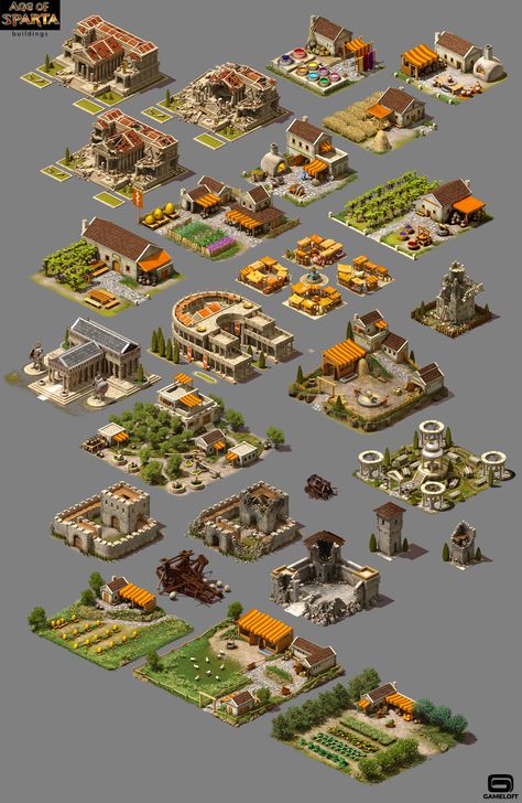 Buildings for the Age of Sparta game i did. Concepts by Andrey Tsokov, Nevena Nikolcheva, Georgi Murdjev +some by meself. Rumah Minecraft Sederhana, Minecraft Structures, Bangunan Minecraft, Minecraft Medieval, Minecraft City, Minecraft Plans, Building Concept, Minecraft Decorations, Minecraft House Designs