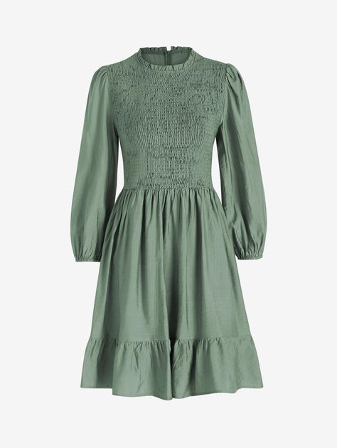 Long Sleeves Dresses, Collar Mini Dress, Ruffled Collar, Dress Xl, Ruffled Sleeves, Online Clothing Stores, Clothes Online, Xl Dress, Dress P