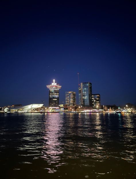 amsterdam, night, nightlife, harbour, sea, city trip, aesthetic, skyline, adams lookout Aesthetic Skyline, Amsterdam Night, Amsterdam Skyline, Trip Aesthetic, City Trip, Night Life, Amsterdam