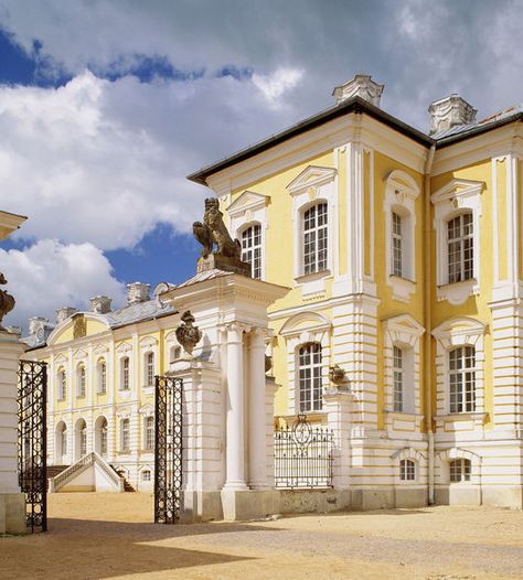 "Rundale Palace in Latvia is so beautiful. Reminded me of the palace in Ludwigsburg  Germany." Rundale Palace, Ludwigsburg Germany, Big Mansions, European Palace, Baltic Region, Baltic Countries, Classic Villa, European Castles, Ireland Homes