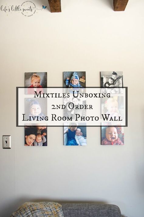 Mixtiles Layout Ideas, Living Room Photo Wall, Photo Hallway, Room Photo Wall, Family Photo Wall, Photo Wall Decor, Room Photo, Living Room Photos, Photo Tiles