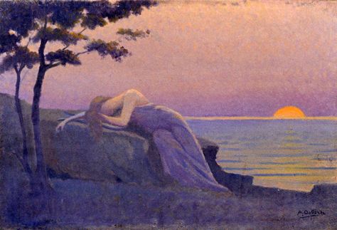 Alphonse Alphonse Osbert, Elysian Fields, Color Symbolism, John Everett Millais, Albert Bierstadt, Moonlight Painting, Image Reference, Auguste Rodin, Muse Art