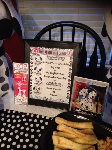 101 Dalmatians Menu 101 Dalmatians Dinner, 101 Dalmatians Movie Night, 101 Dalmations Party Food Ideas, 101 Dalmatians Party Food, 101 Dalmatians Dinner And A Movie, Themed Disney Dinner Nights, 101 Dalmations Party, 101 Dalmatians Movie, Disney Movie Night Menu