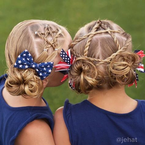 4th of July Ideas Fourth Of July Hairstyles, July Hairstyles, Girl Hair Dos, Star Hair, Mia 3, Holiday Hairstyles