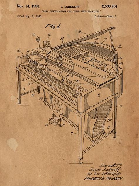 Poster Classical Music, Piano Poster, Classical Music Poster, Art Piano, Piano Teacher Gift, Classic Films Posters, Piano Art, Music Piano, Patent Drawing