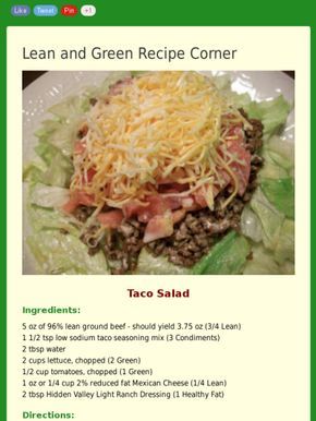 New Lean And Green Meals, Optivia Taco Salad, Optavia Lean And Green Recipes 5&1 Taco Salad, Lean And Green Taco Salad, Octavia Meals, Optavia 30, Lean Dinners, Optimal Weight 5&1 Plan, Optivia Recipes