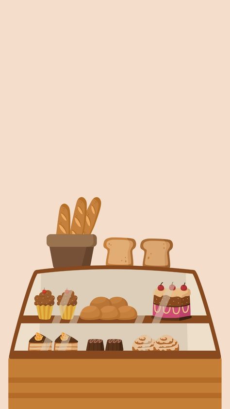 Cake Wallpaper Backgrounds, Bakery Wallpaper Backgrounds, Bakery Aesthetic Wallpaper, Bakery Wallpaper, Bakery Background, Baking Wallpaper, Cute Food Wallpaper, Iphone Dynamic Wallpaper, Wallpaper Iphone Disney Princess