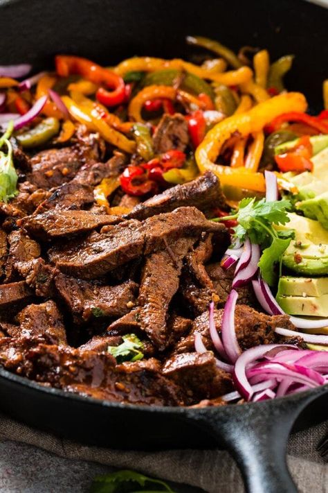 Steak Fajita Seasoning, Steak Fajitas Marinade, Fajitas Marinade, Peper Steak, Best Steak Fajitas, Beef Fajita Marinade, Steak Fajita Marinade, Mexican Food Recipes Beef, Beef Fajita Recipe